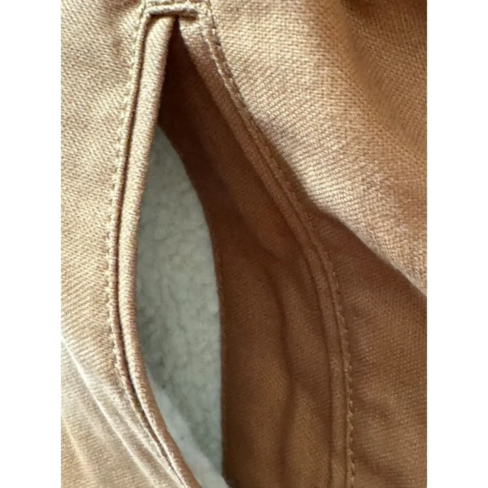 Eddie Bauer NWT Sz M Brown Men's Multi Pocket Berber Lined Jacket